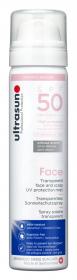 Transparent Face and Scalp UV Protection Mist SPF50 